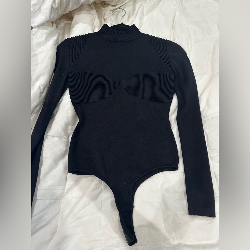 JLUXLABEL Black Fitted Bodysuit